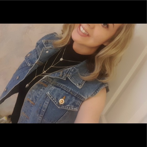 Vintage Biker Jean Vest - Picture 4 of 4